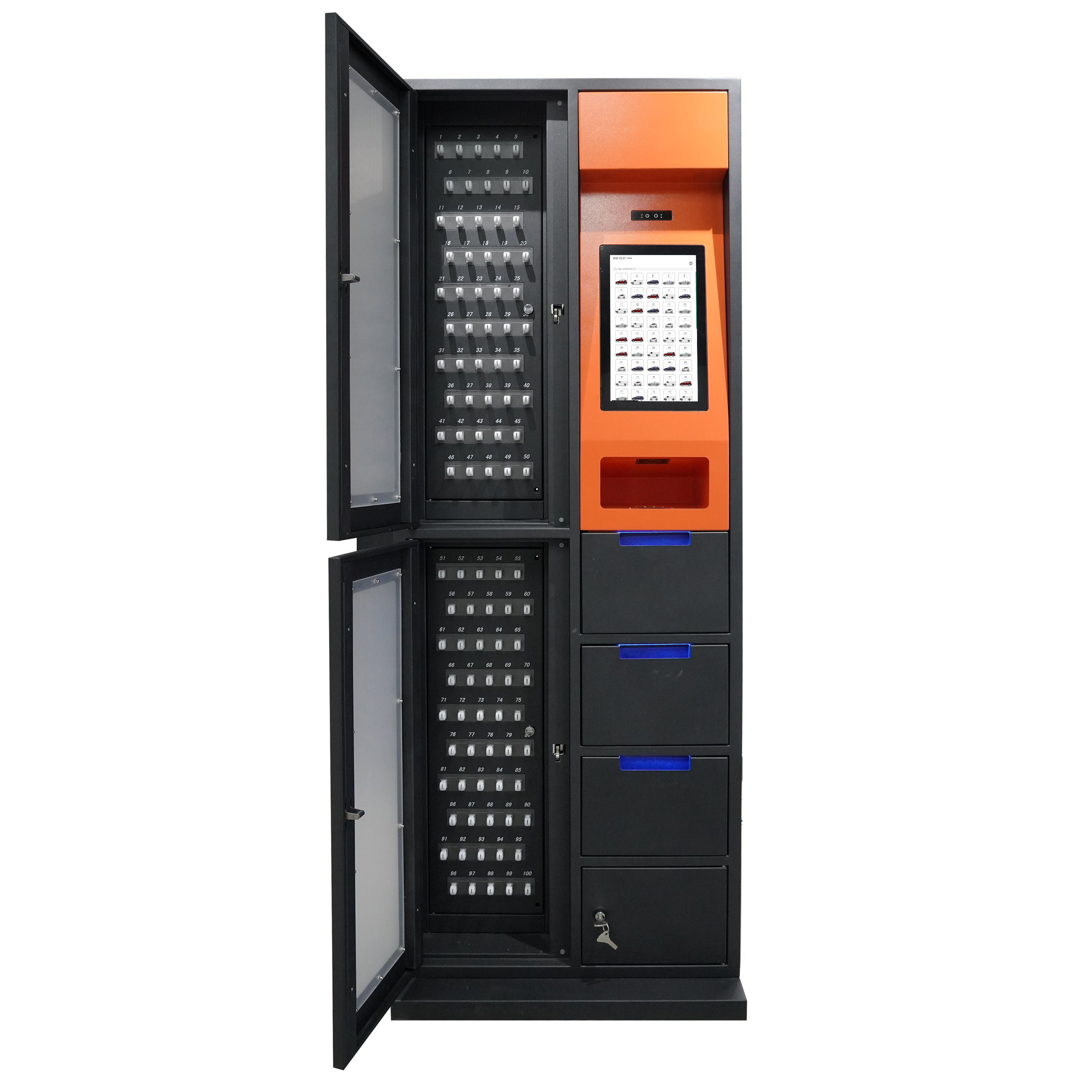 Aotomotive Key Management Solution Electronic Key Cabinets 13 Inch Touchscreen